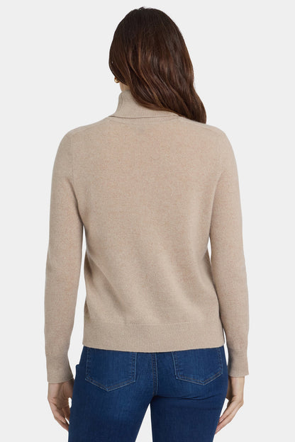 Cashmere Turtleneck Sweater - Taupe