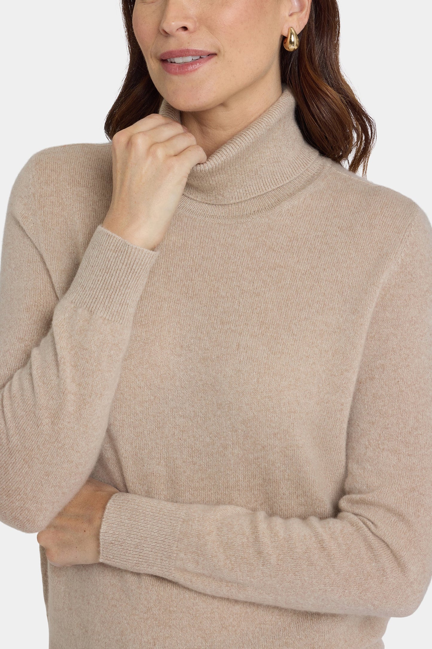 Cashmere Turtleneck Sweater - Taupe