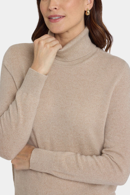 Cashmere Turtleneck Sweater - Taupe