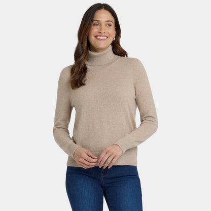Cashmere Turtleneck Sweater - Taupe