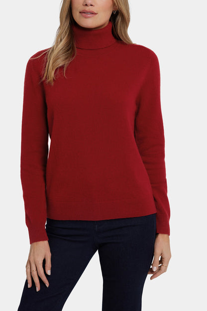 Cashmere Turtleneck Sweater - Red