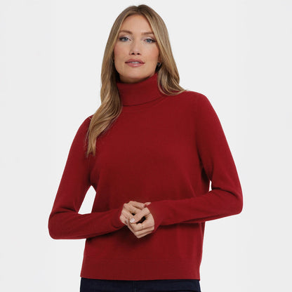 Cashmere Turtleneck Sweater - Red