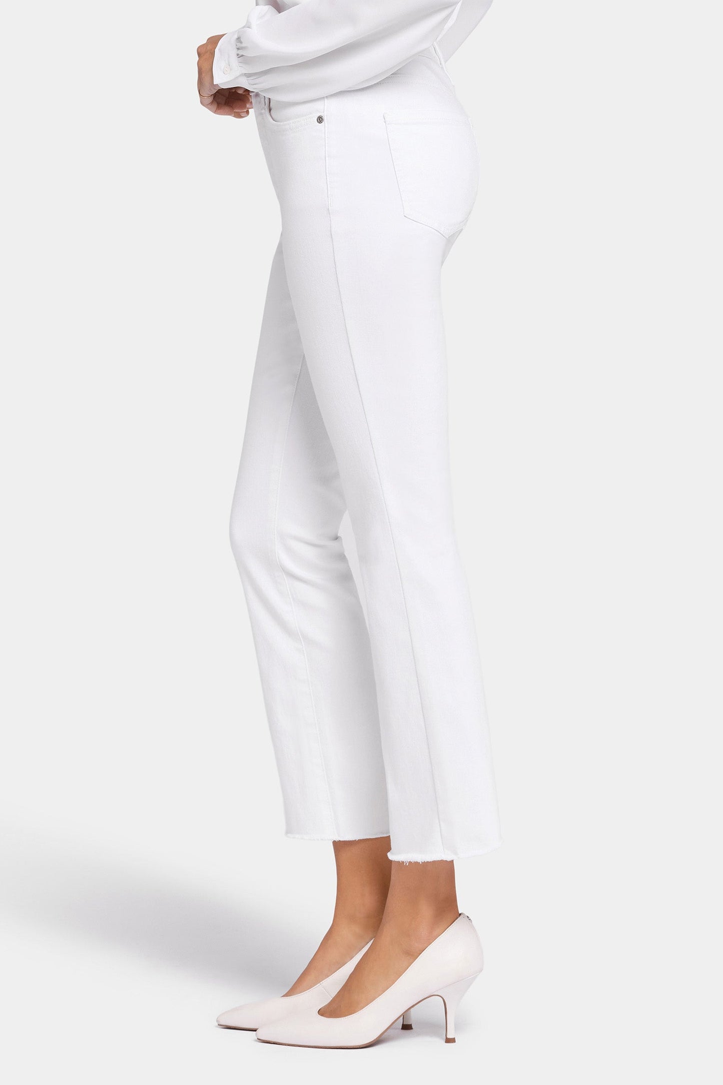 Slim Bootcut Ankle Jeans - Optic White