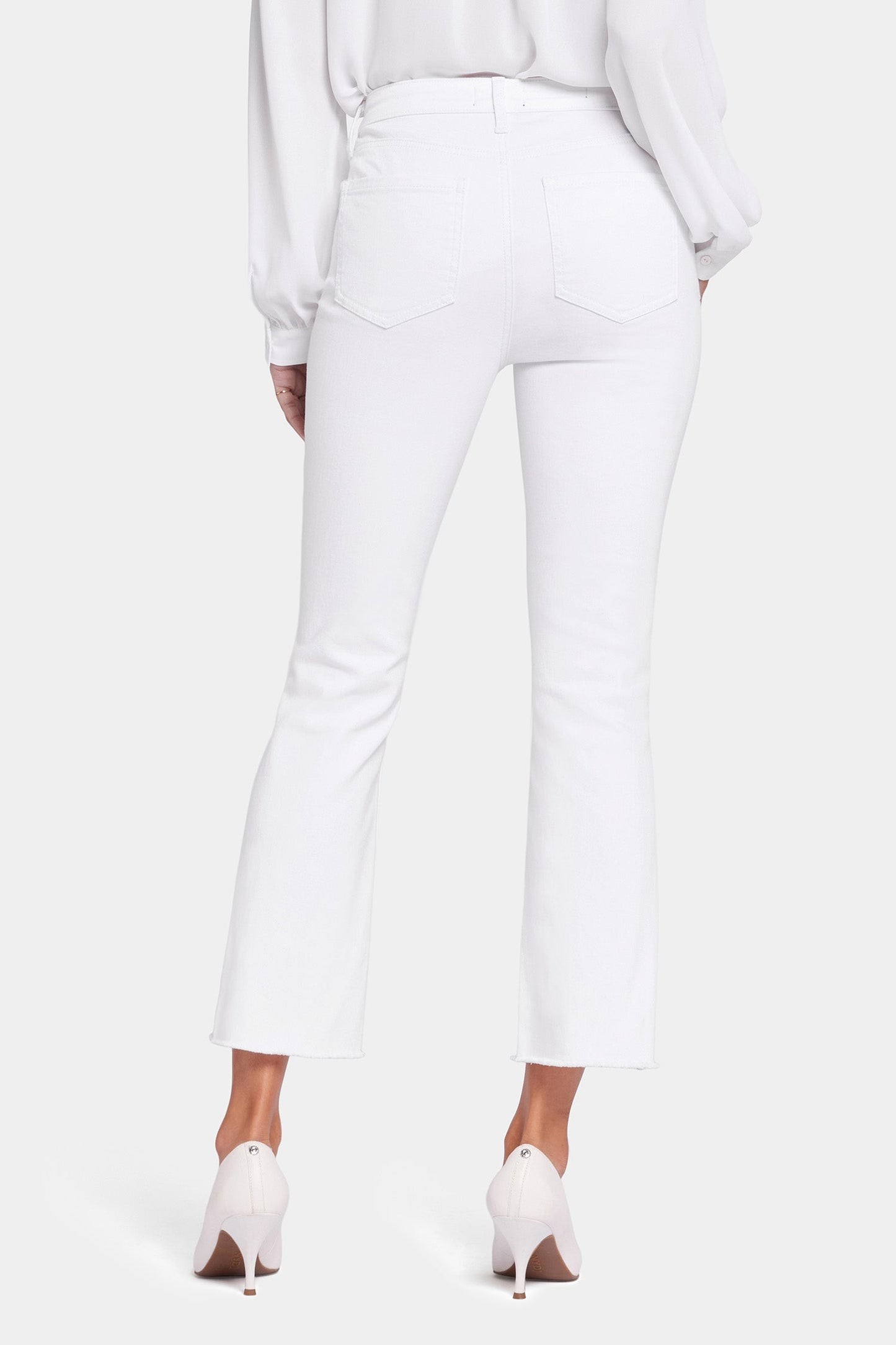 Slim Bootcut Ankle Jeans - Optic White