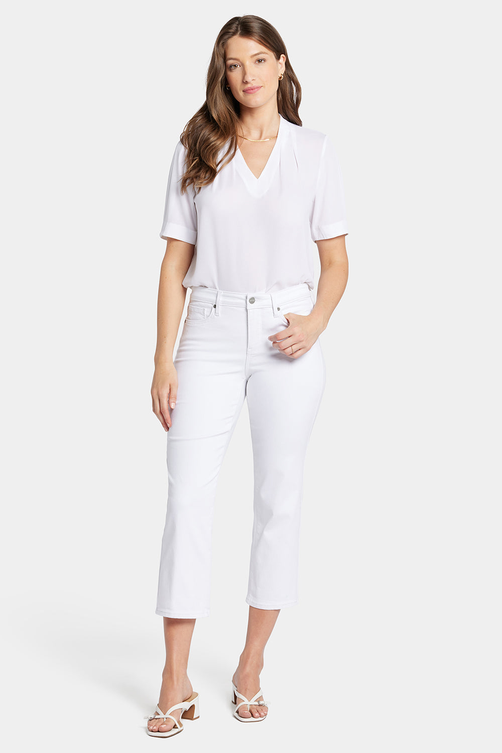 Relaxed Piper Crop Jeans  - Optic White