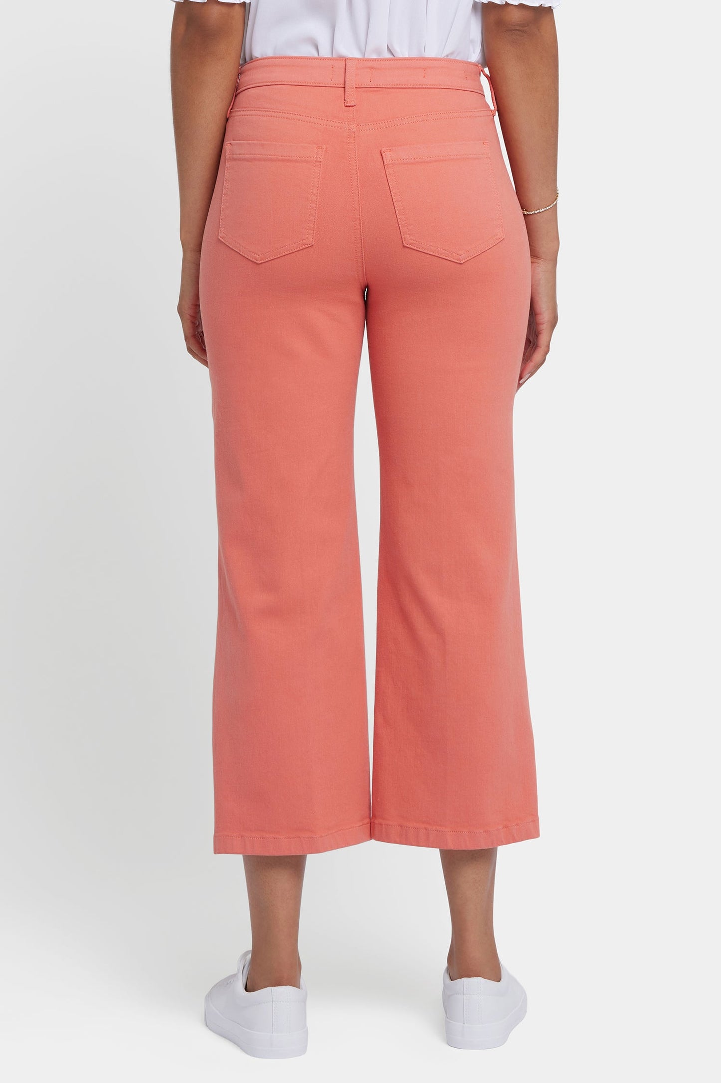 Coco Relaxed Wide Leg Crop Jeans - Coral Haze