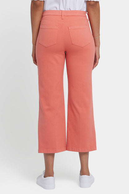 Coco Relaxed Wide Leg Crop Jeans - Coral Haze