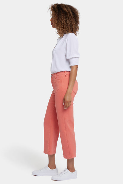 Coco Relaxed Wide Leg Crop Jeans - Coral Haze