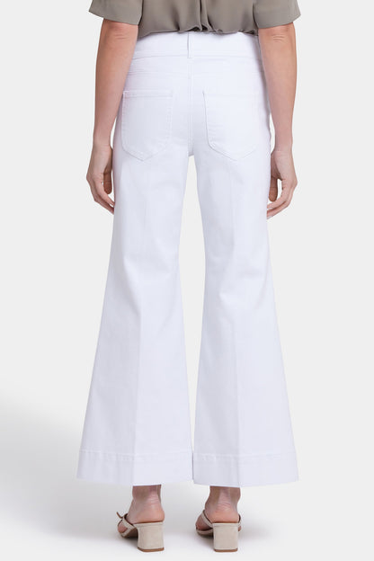 Mia Palazzo Ankle Jeans - Optic White