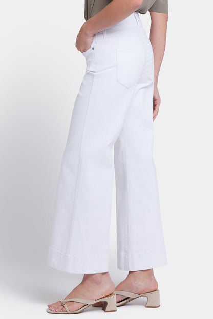 Mia Palazzo Ankle Jeans - Optic White