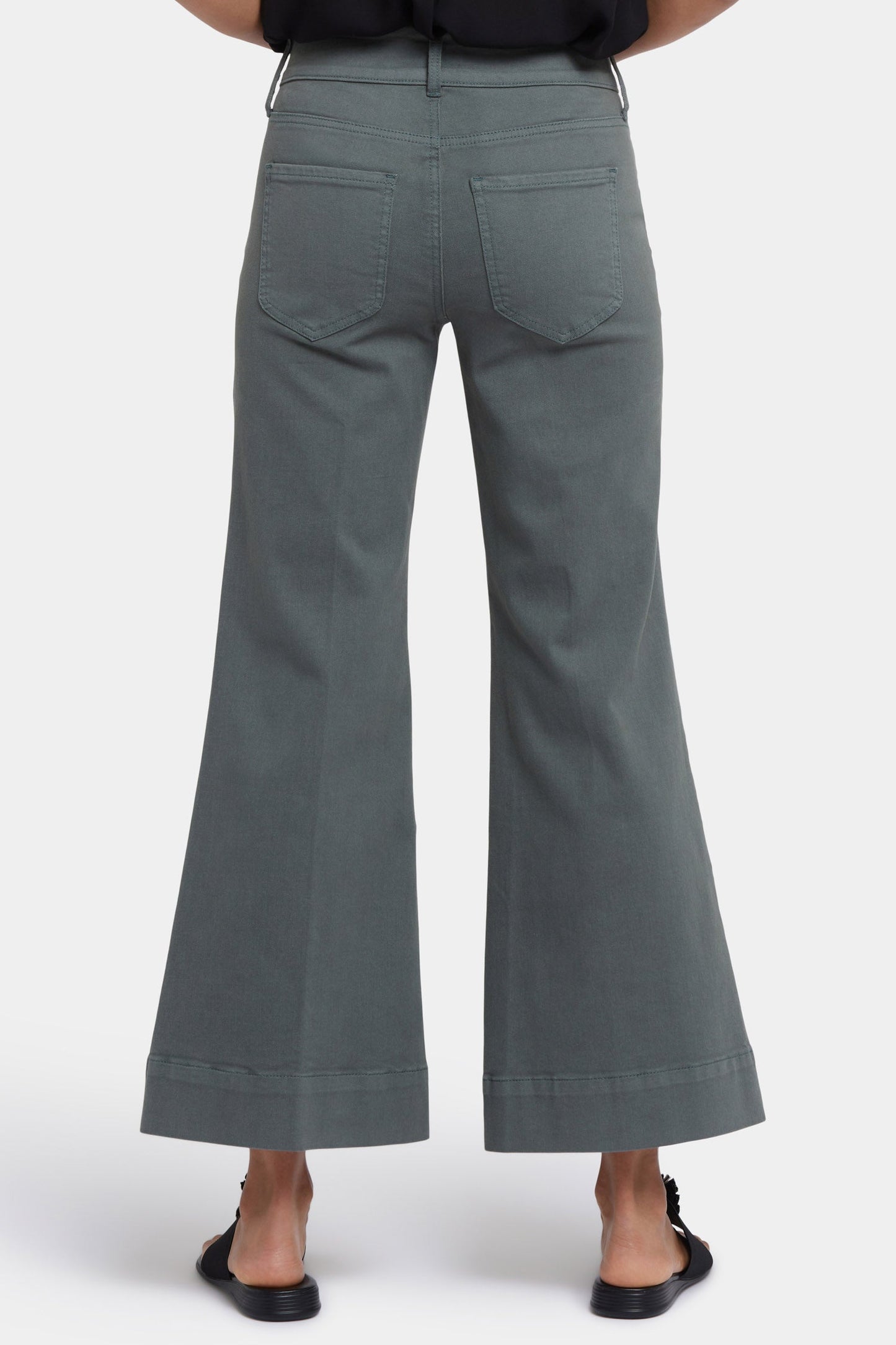Mia Palazzo Ankle Jeans - Sage Leaf