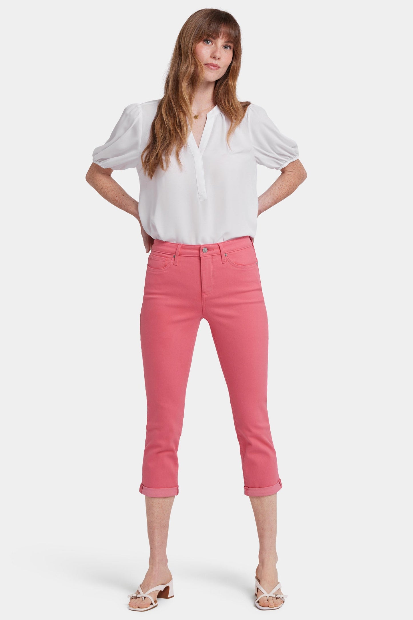 Chloe Skinny Capri Jeans - Spiced Coral