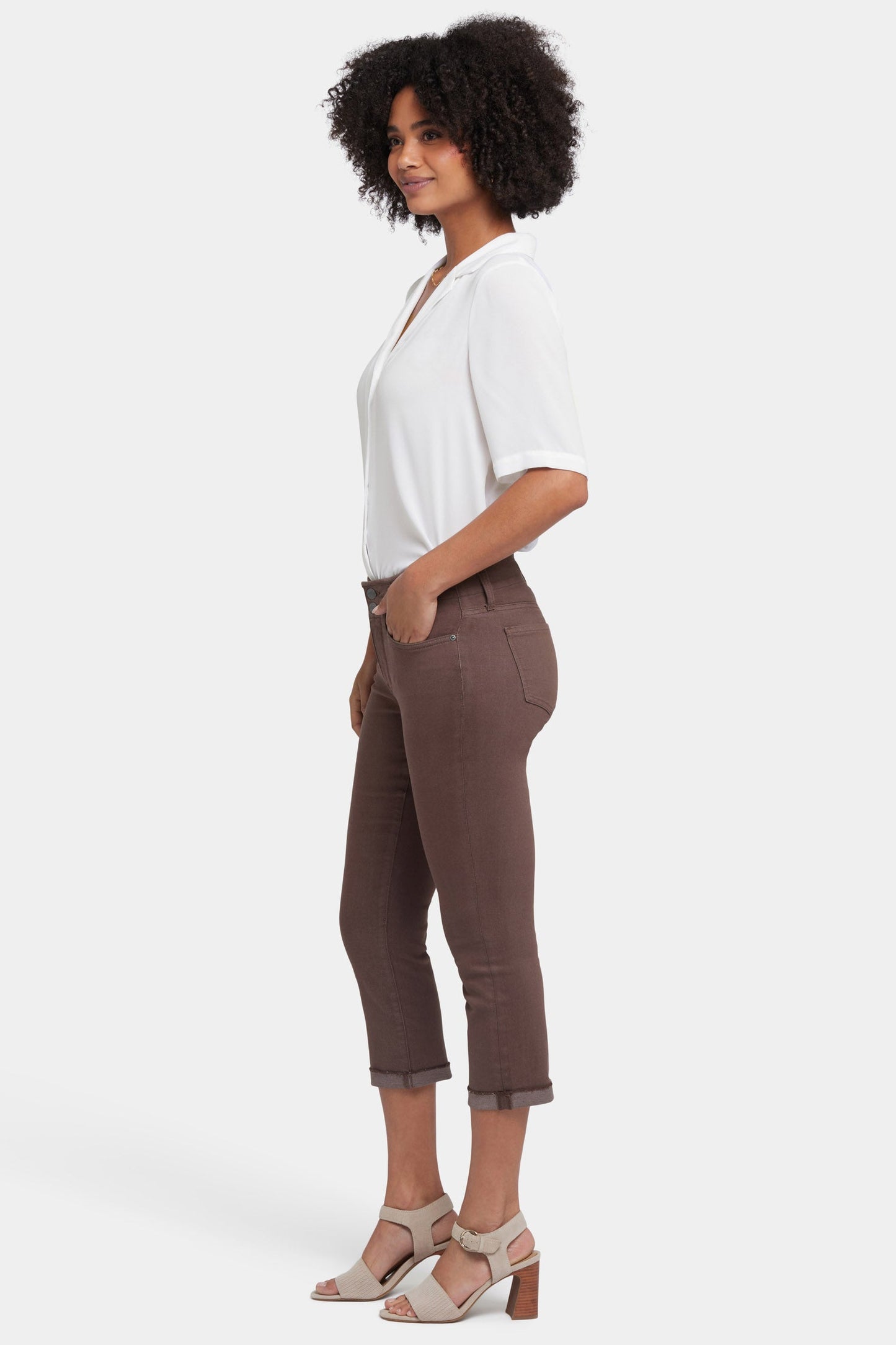 Chloe Capri Jeans - Coffee Bean