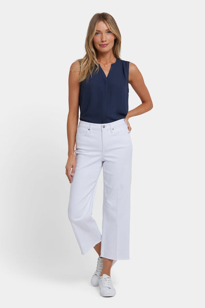 Coco Relaxed Wide Leg Crop Jeans - Optic White