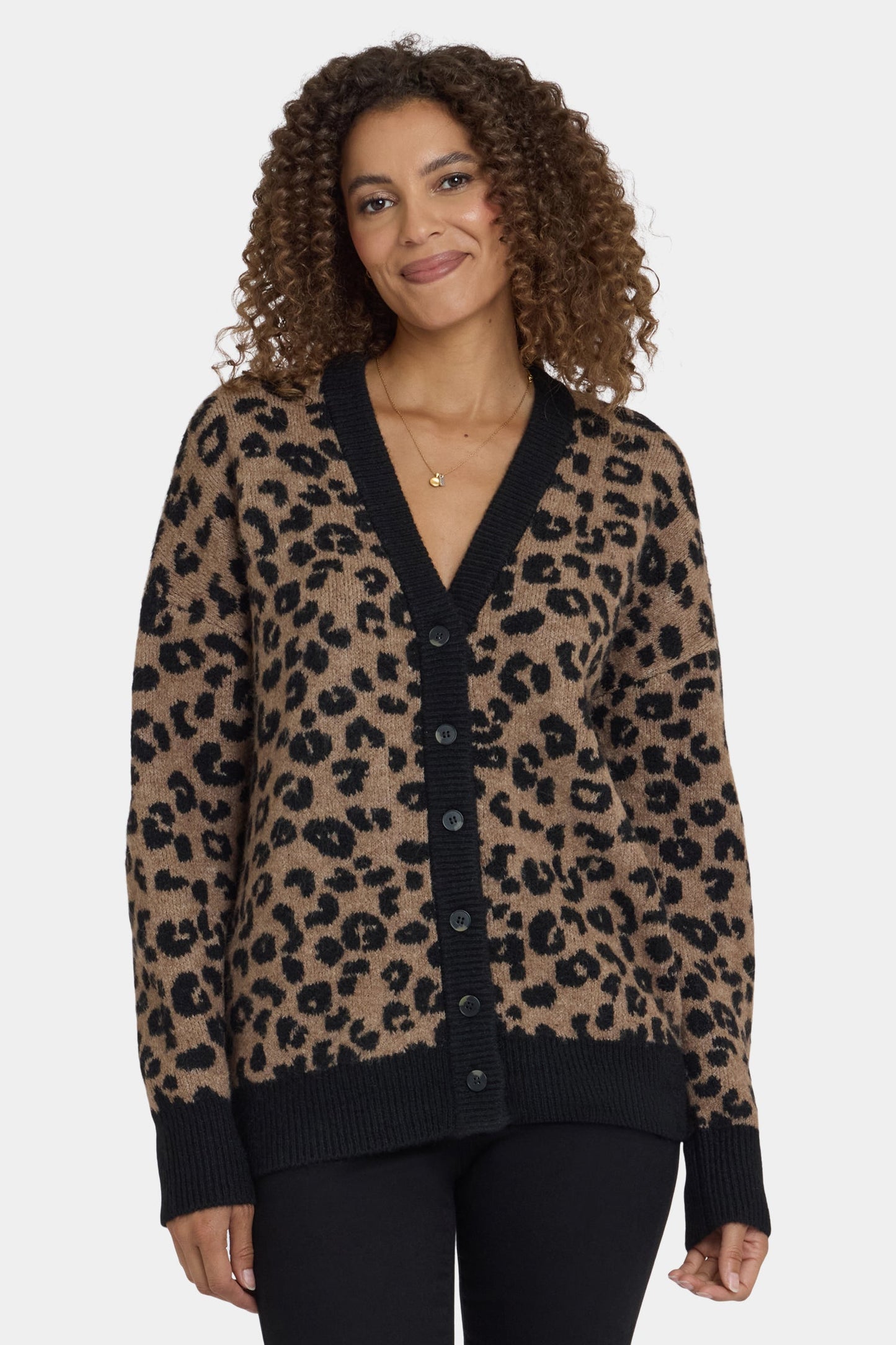 Cheetah Cardigan - Black Combo