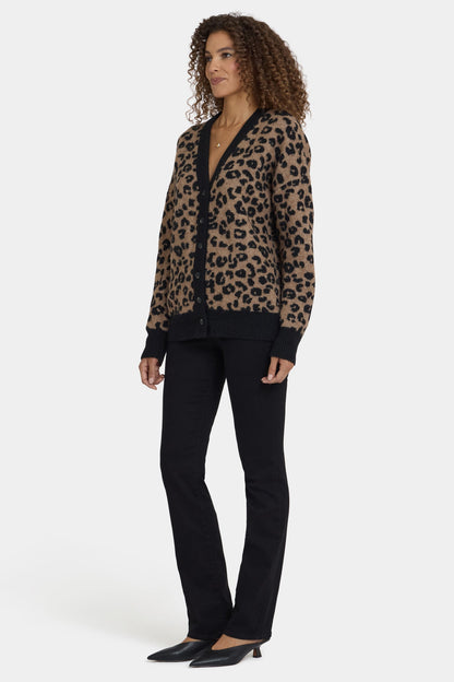 Cheetah Cardigan - Black Combo