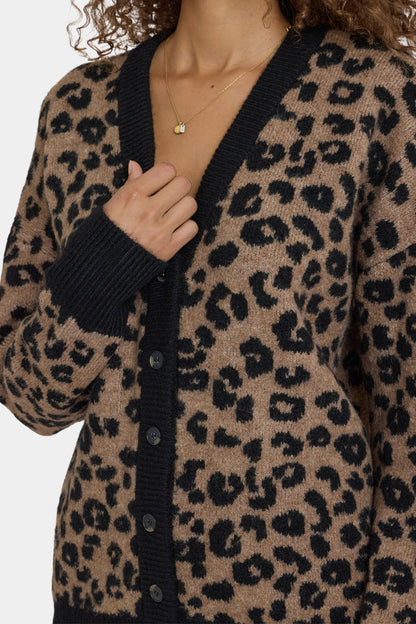 Cheetah Cardigan - Black Combo