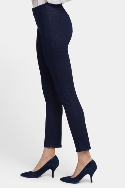 Alina Skinny Ankle Pull-On Jeans - Rinse