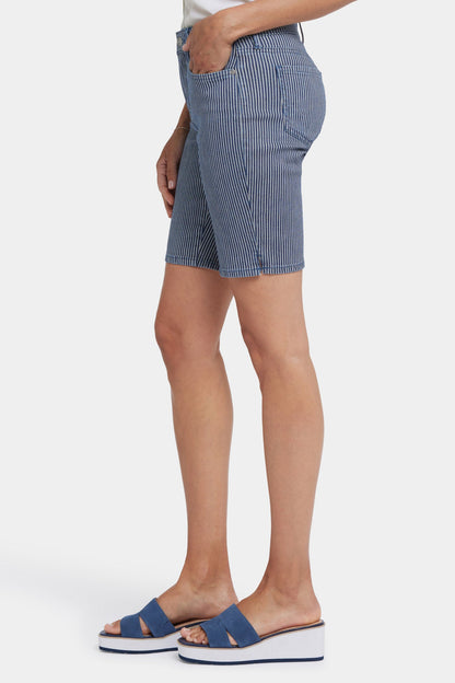 Ella Denim Shorts - Malaga Stripe