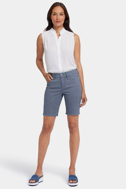 Ella Denim Shorts - Malaga Stripe