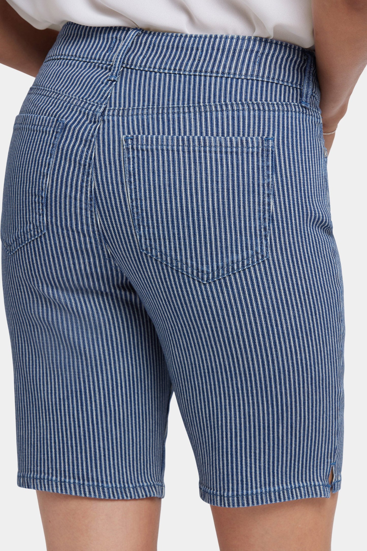 Ella Denim Shorts - Malaga Stripe