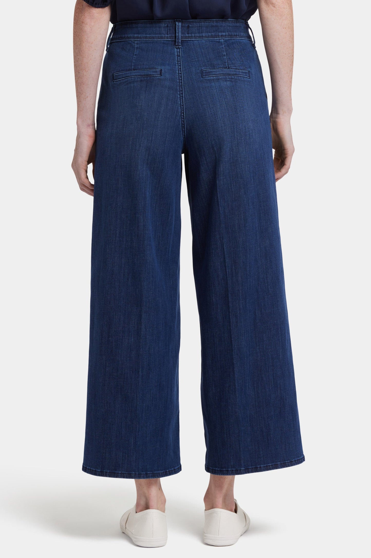 Mona Wide Leg Trouser Ankle Jeans - Ibiza Blues