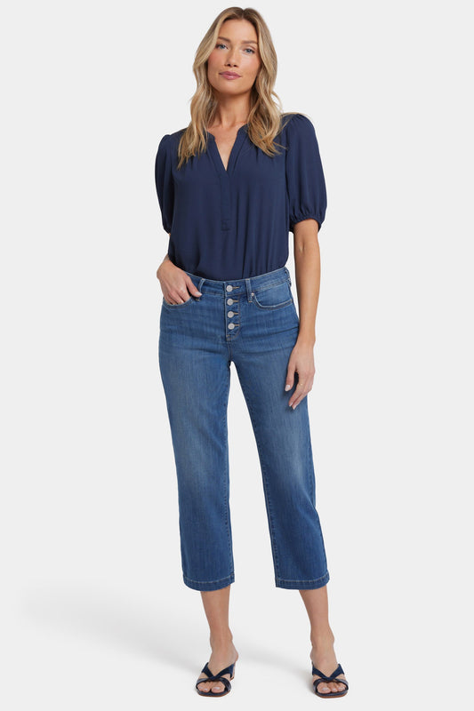 Relaxed Piper Crop Jeans - Costa Brava