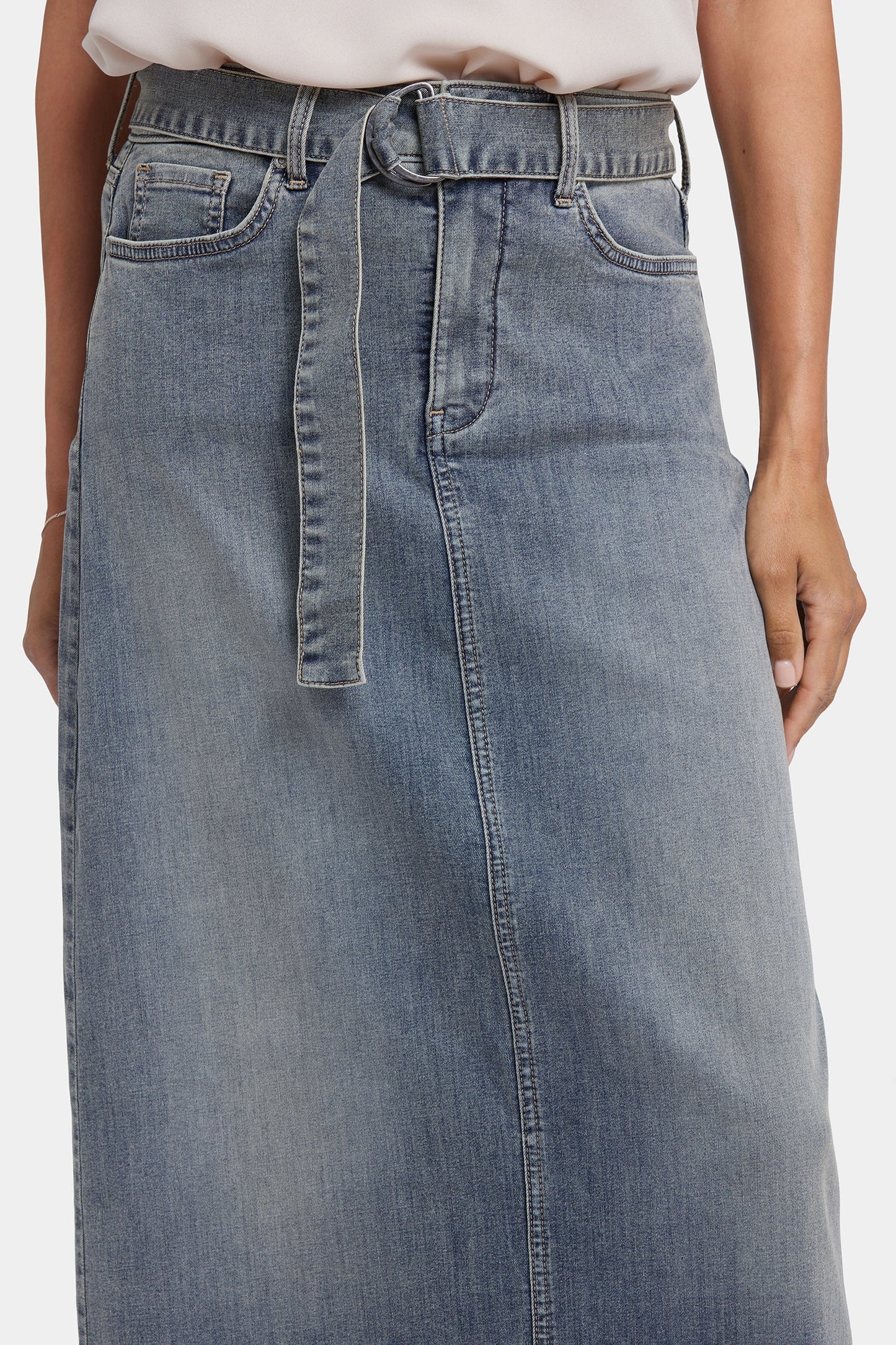 High Rise Long A-Line Skirt - Palma Sea