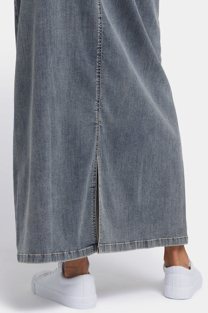 High Rise Long A-Line Skirt - Palma Sea