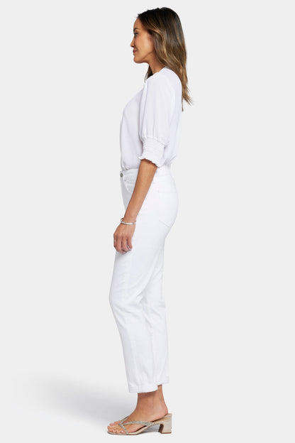 Margot Girlfriend Jeans - Optic White