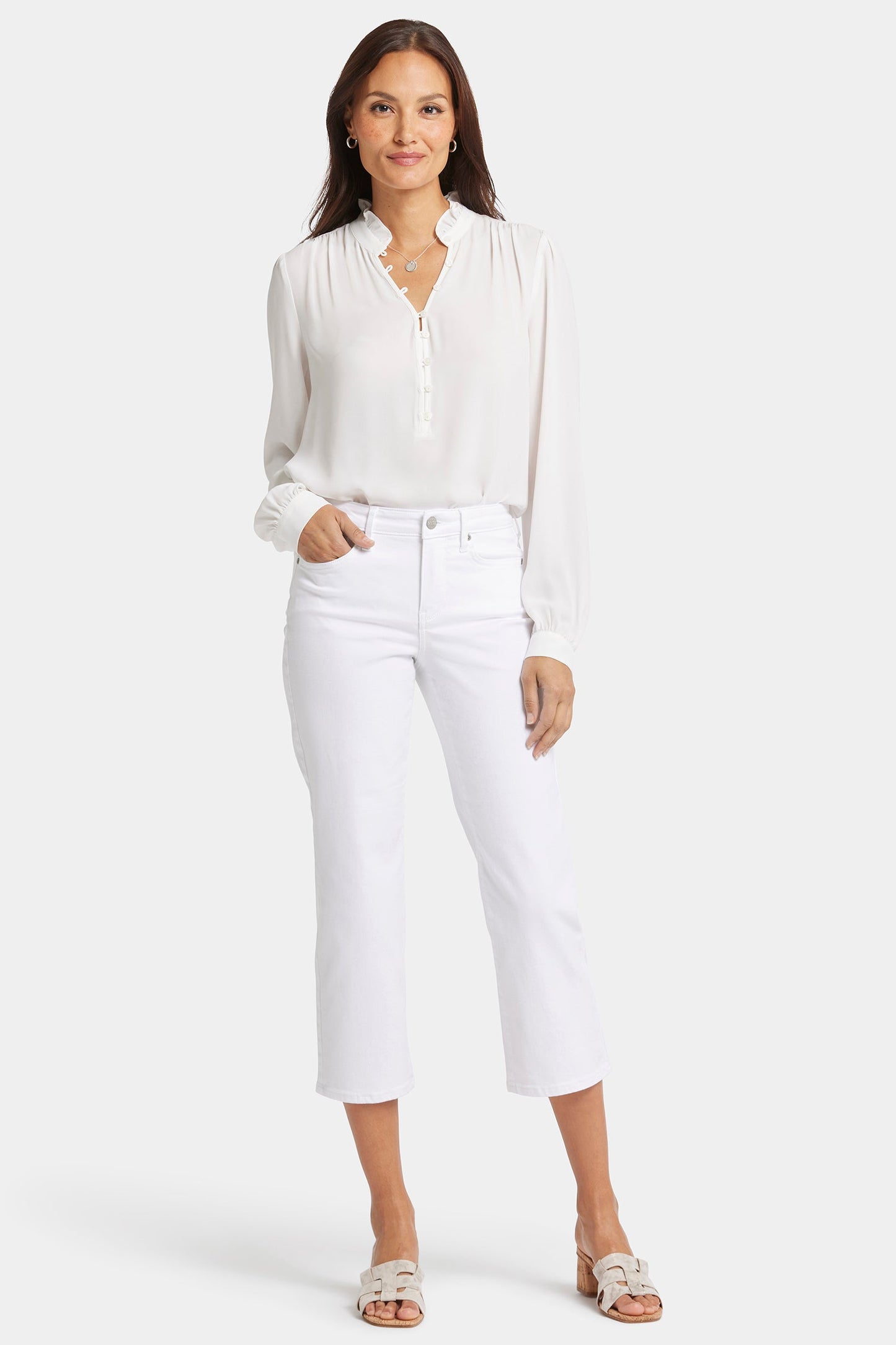 Relaxed Piper Crop Jeans - Optic White