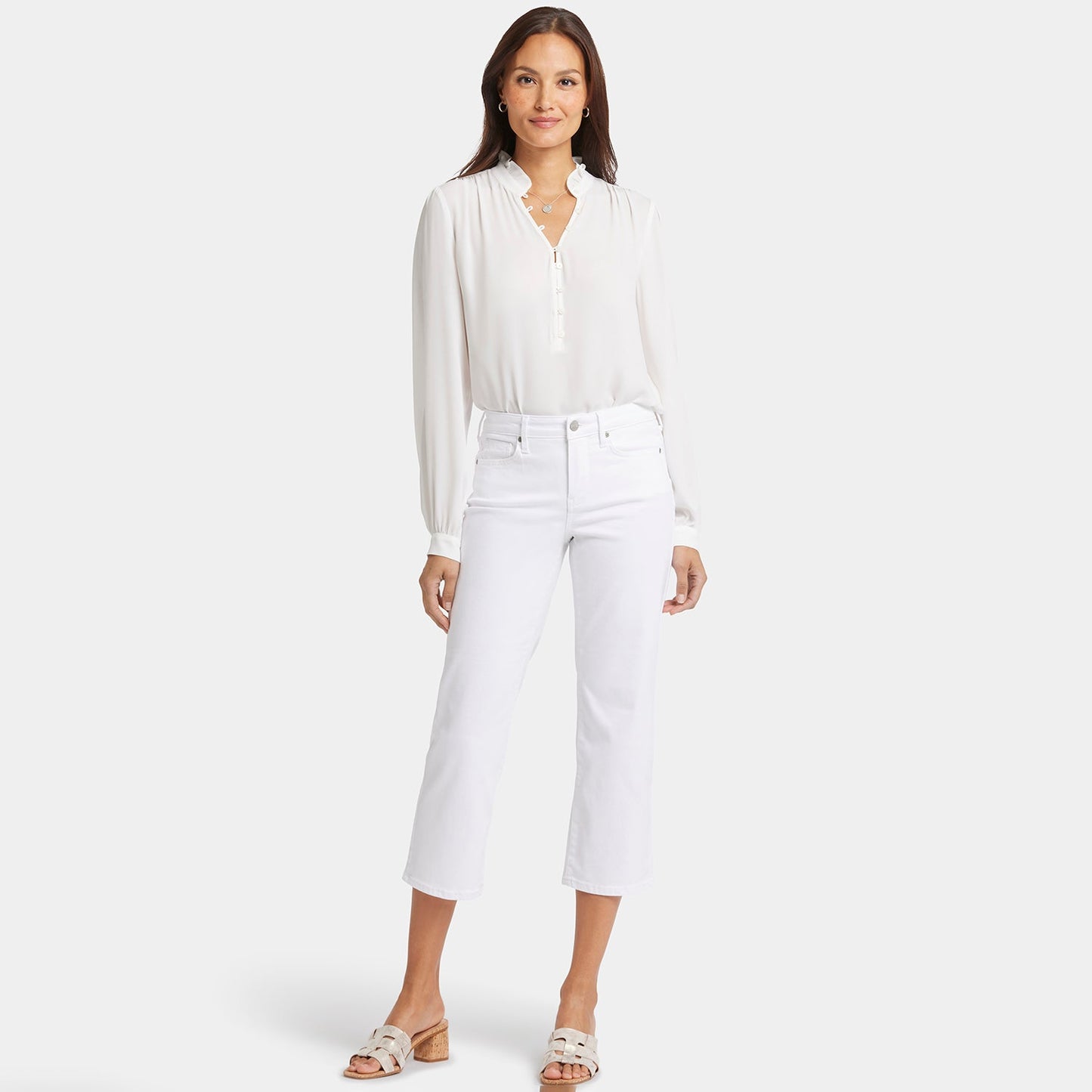 Relaxed Piper Crop Jeans - Optic White