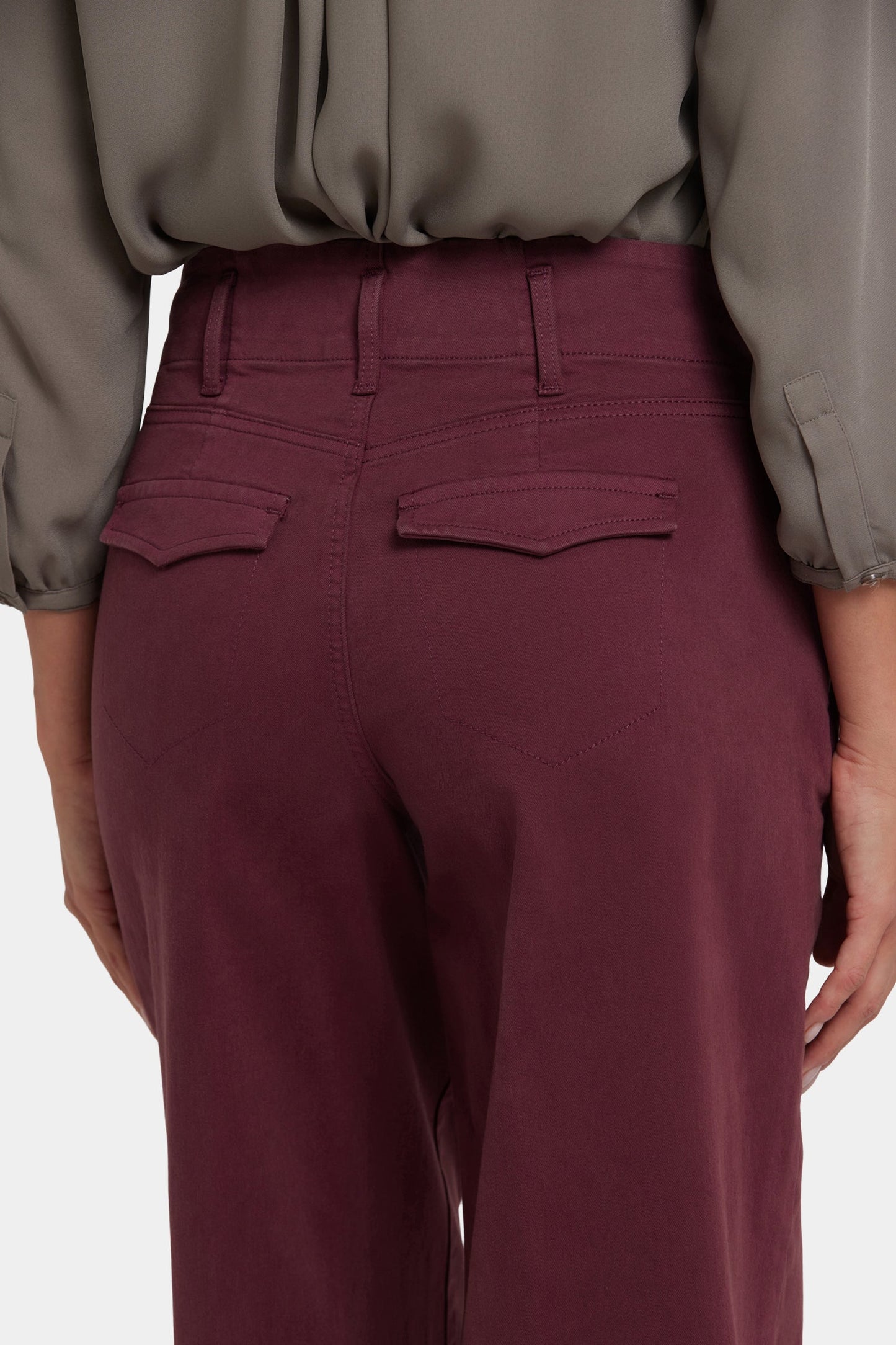 Mona Wide Leg Trouser Jeans - Sienna Red