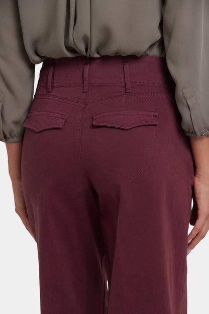 Mona Wide Leg Trouser Jeans - Sienna Red