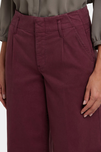 Mona Wide Leg Trouser Jeans - Sienna Red