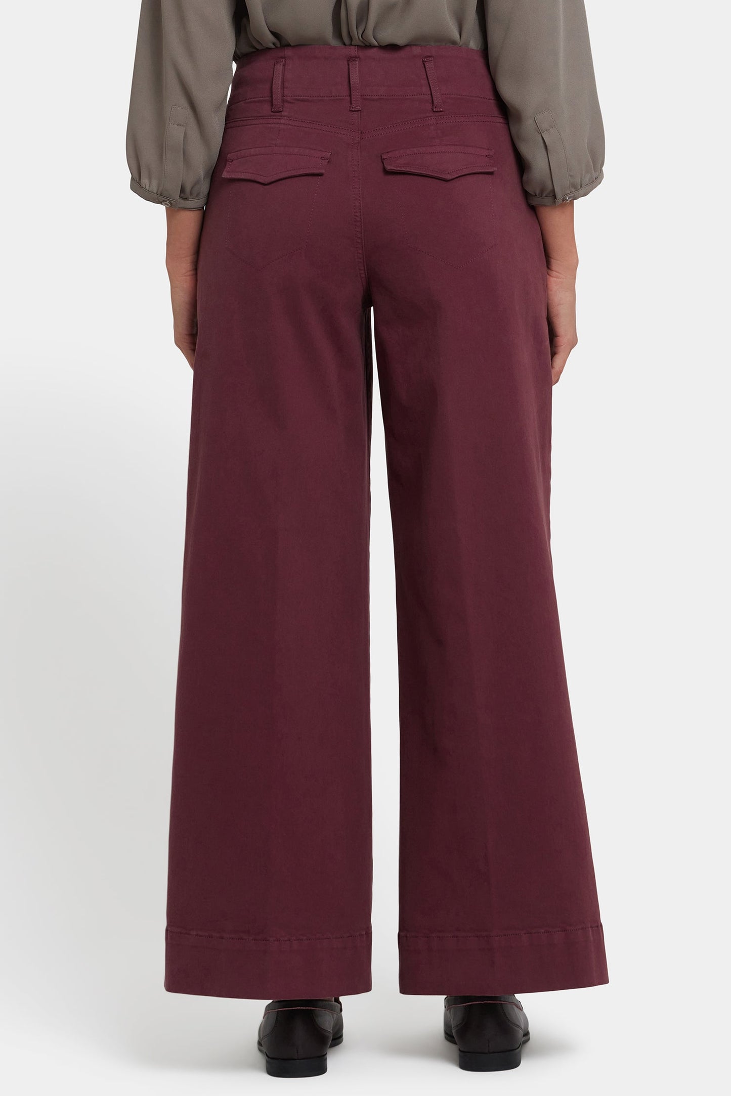 Mona Wide Leg Trouser Jeans - Sienna Red
