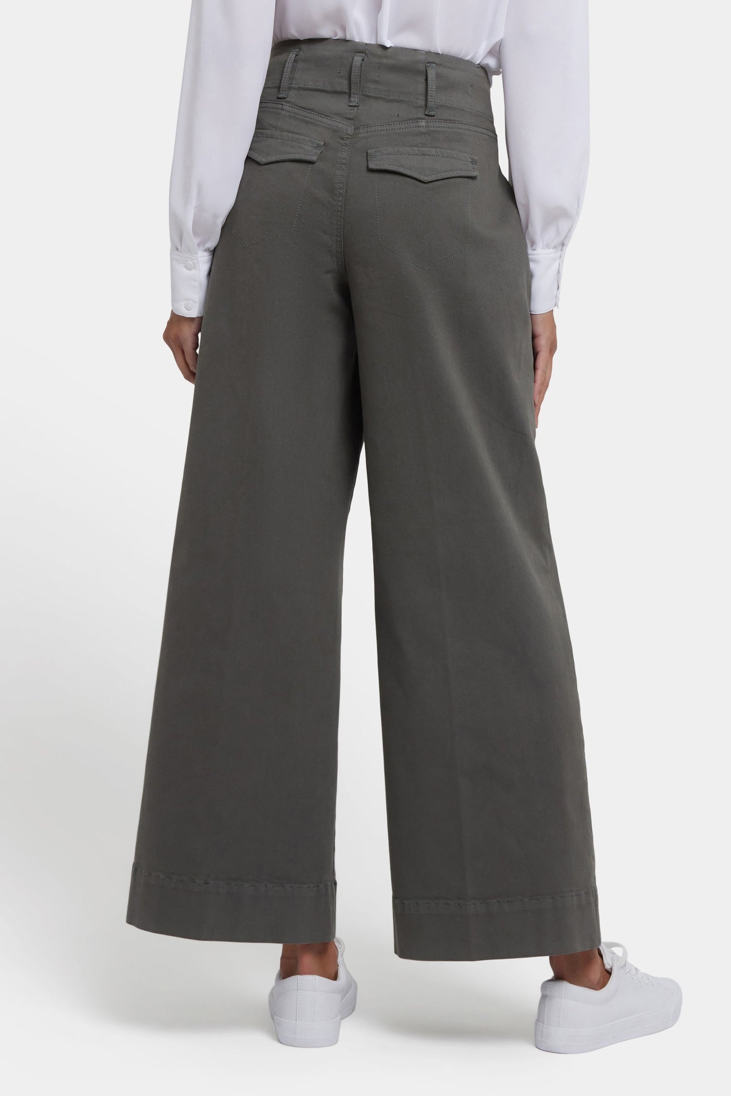 Mona Wide Leg Trouser Jeans - Vine Leaf