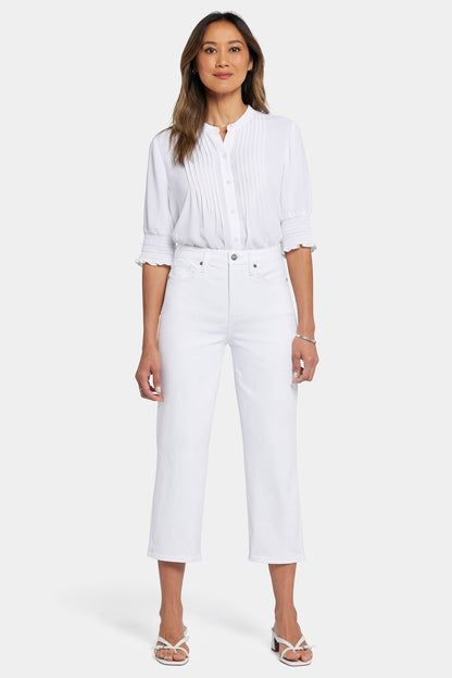 Joni Relaxed Capri Jeans - Optic White