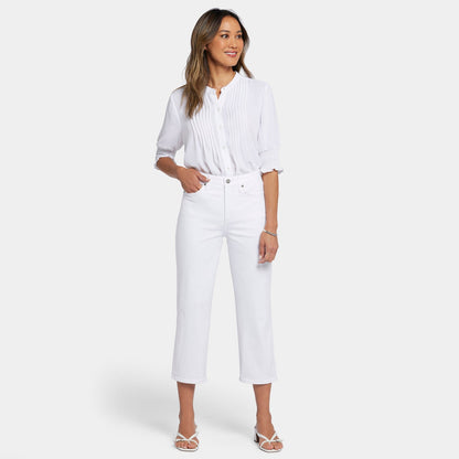 Joni Relaxed Capri Jeans - Optic White