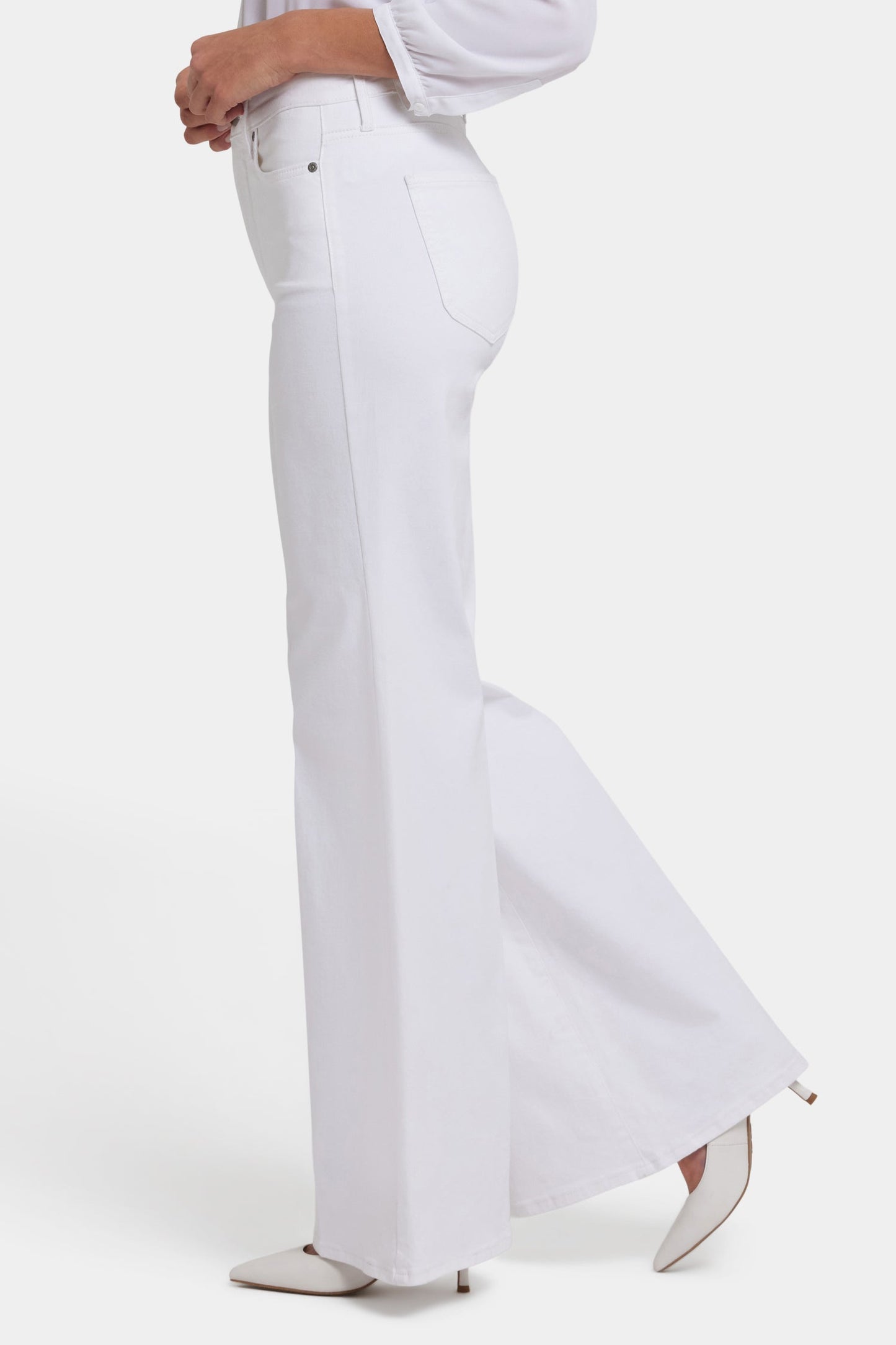 Mia Palazzo Jeans - Optic White
