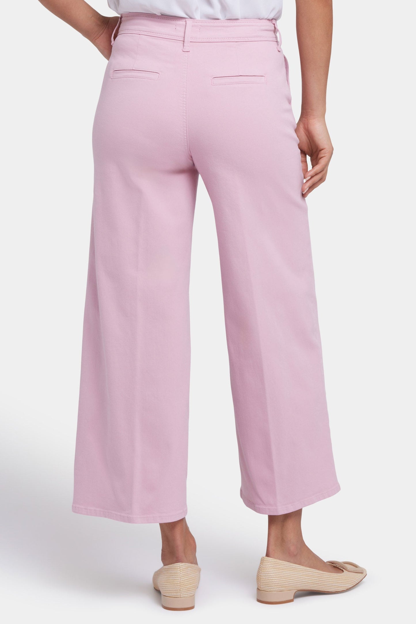 Mona Wide Leg Trouser Ankle Jeans - Pink Nectar
