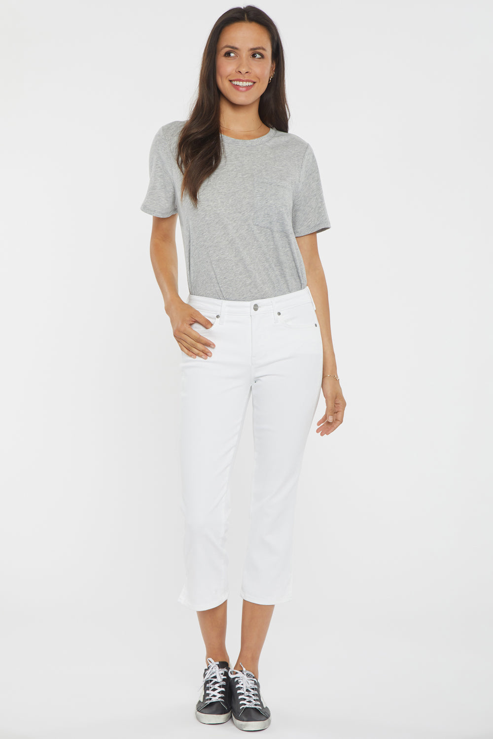 Chloe Capri Jeans - Optic White
