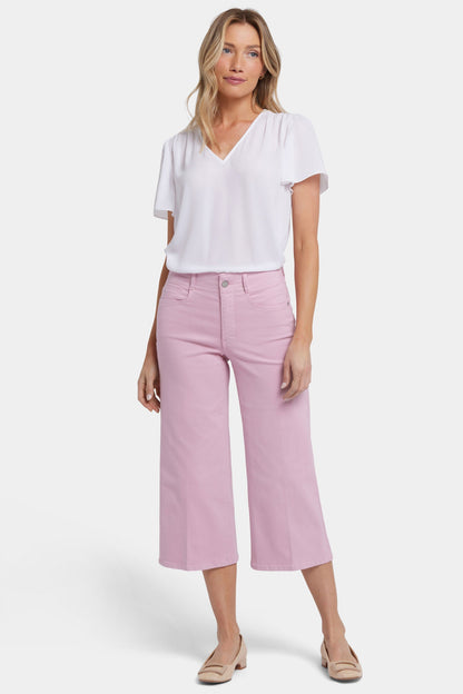 Brigitte Wide Leg Capri Jeans - Pink Nectar