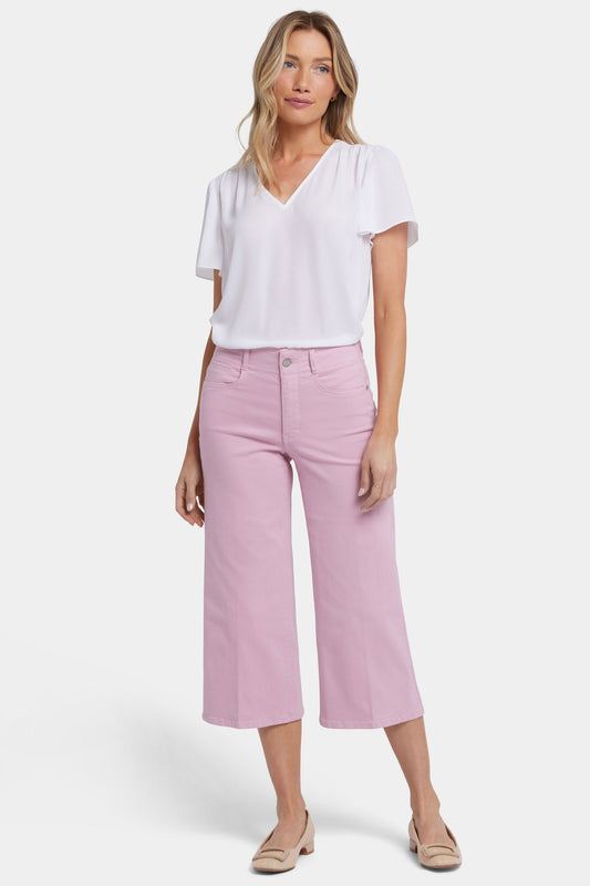 Brigitte Wide Leg Capri Jeans - Pink Nectar