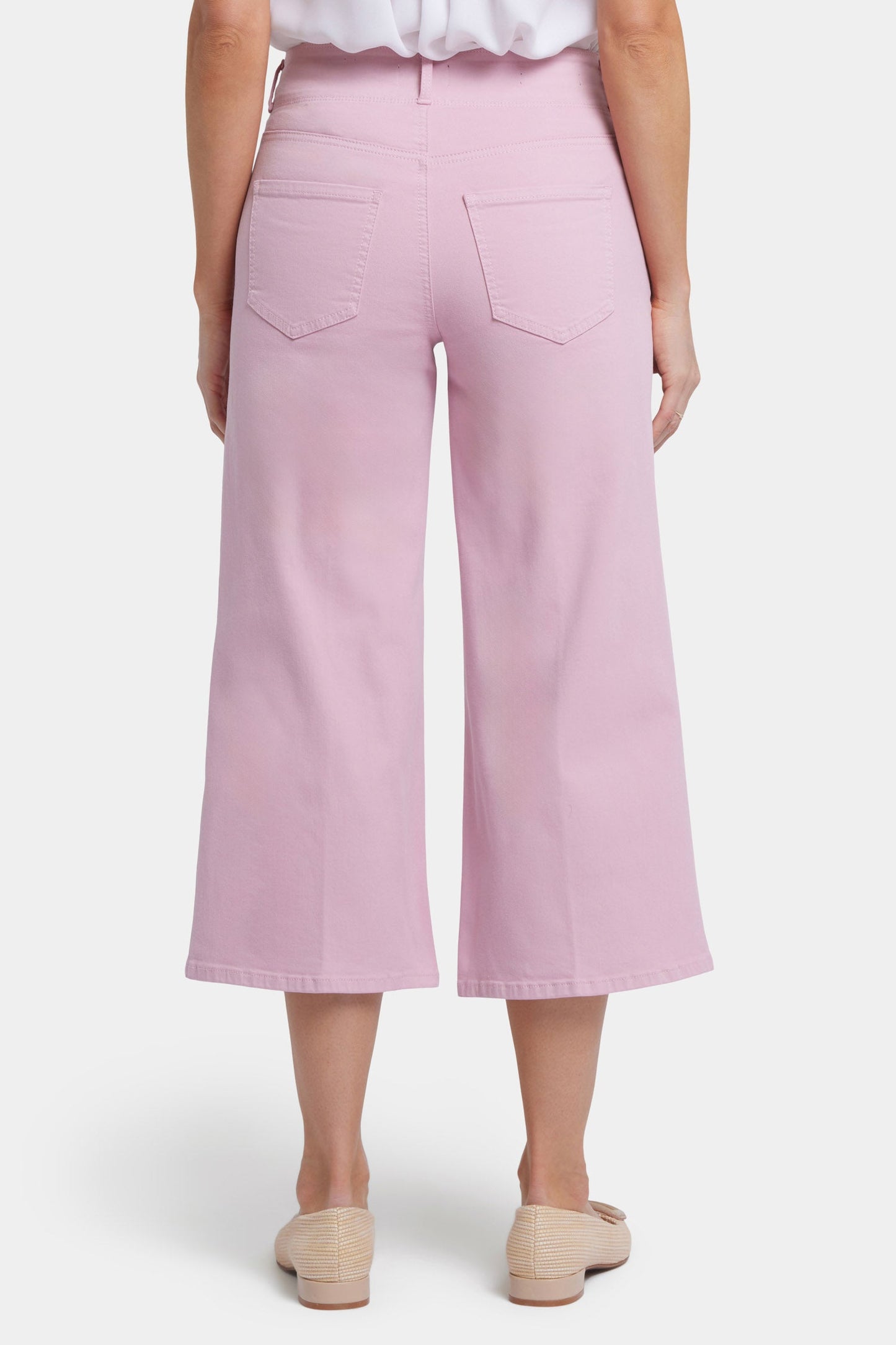 Brigitte Wide Leg Capri Jeans - Pink Nectar