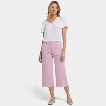 Brigitte Wide Leg Capri Jeans - Pink Nectar