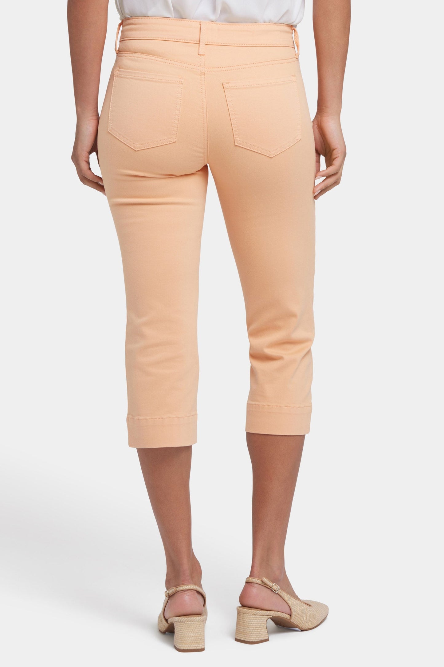 Marilyn Straight Crop Jeans - Apricot Nectar