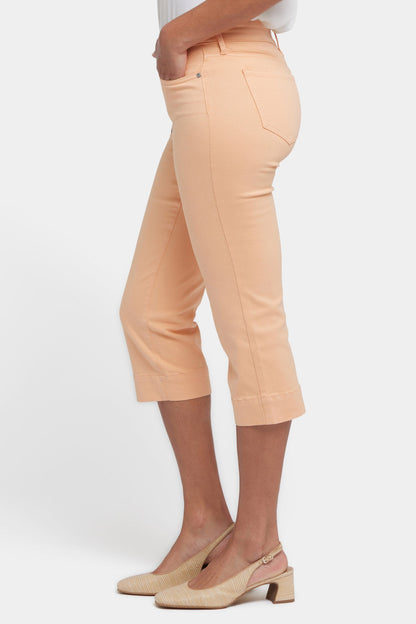 Marilyn Straight Crop Jeans - Apricot Nectar