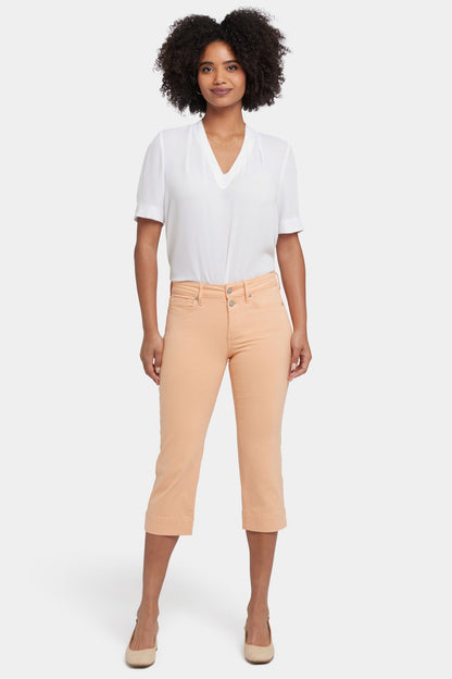 Marilyn Straight Crop Jeans - Apricot Nectar