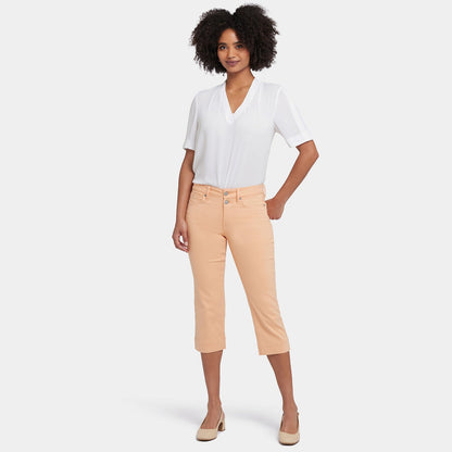 Marilyn Straight Crop Jeans - Apricot Nectar